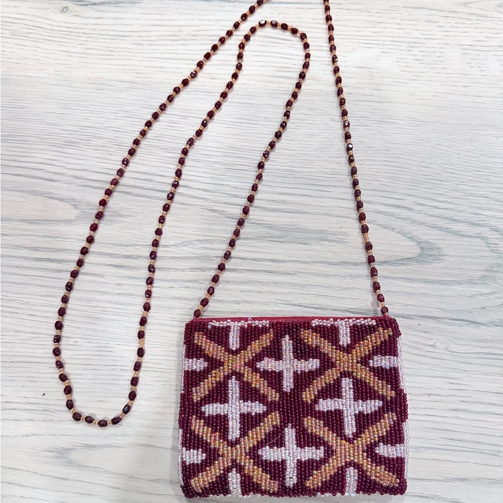 Monya Double Sided Beaded Crossbody Bag